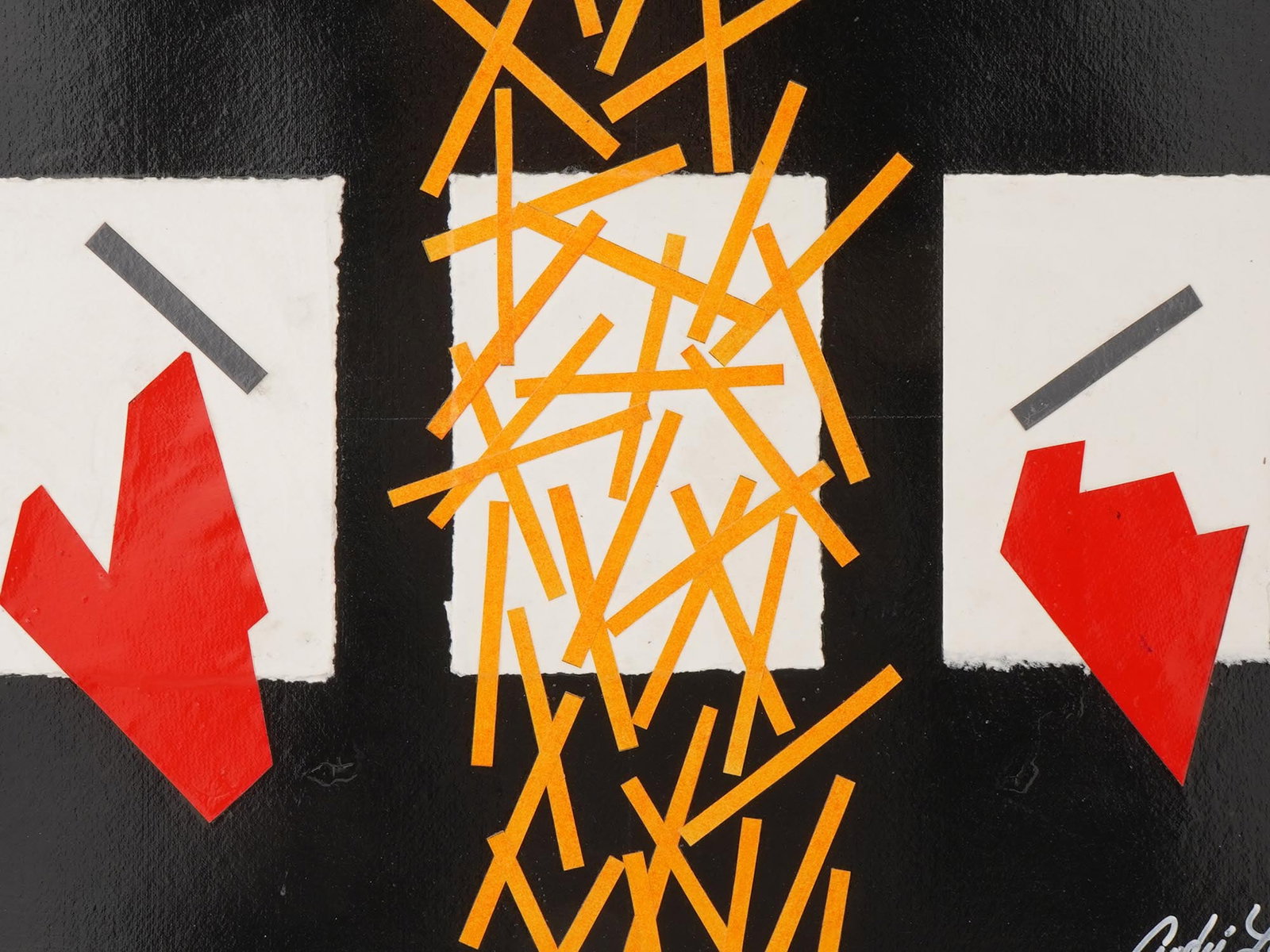 ABSTRACT COLLAGE SIGNED ANDI LANBEX - 3