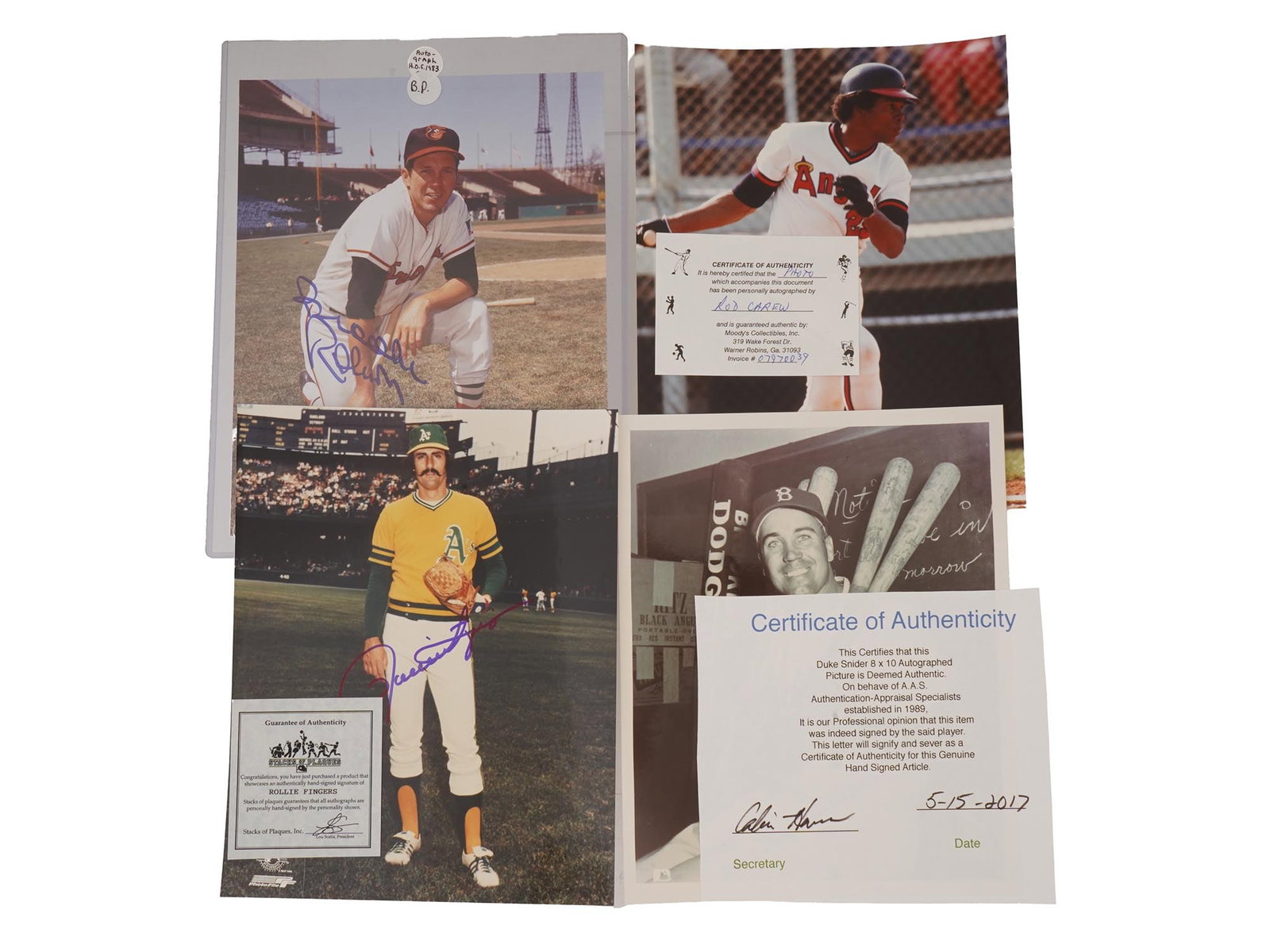 VINTAGE AMERICAN BASEBALL PLAYERS AUTOGRAPHED PHOTOS (1 of 5)