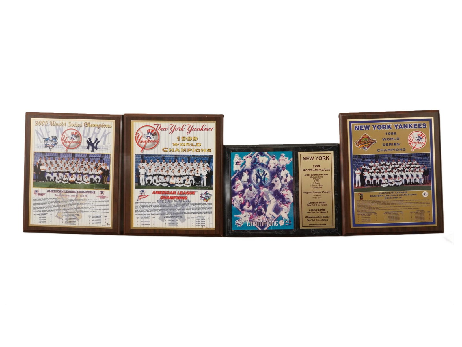 NEW YORK YANKEES WORLD SERIES COMMEMORATIVE PLAQUES (1 of 9)