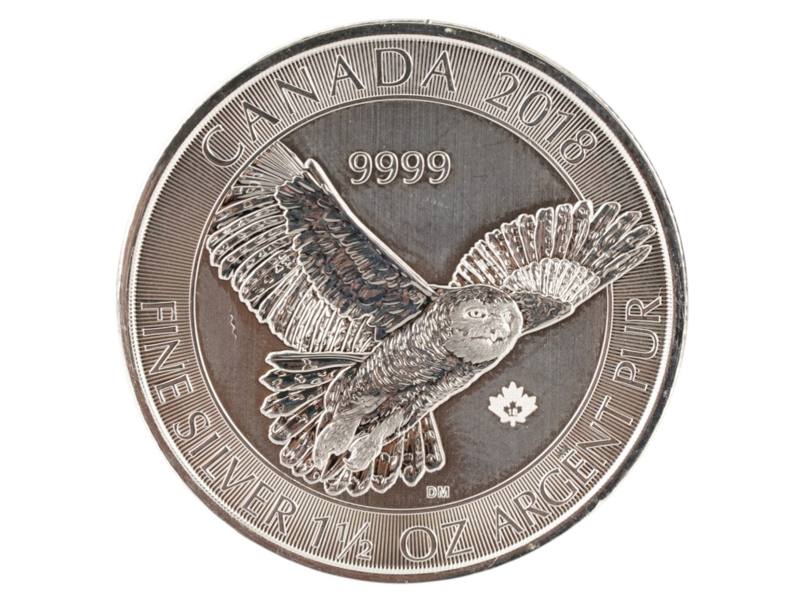 CANADIAN 9999 PURE SILVER 8 DOLLAR COIN W ASSAY MARK (1 of 6)