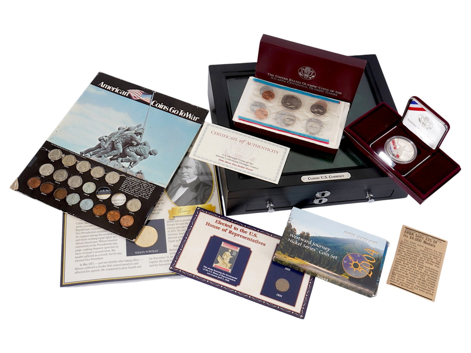 COLLECTION OF US PROOF AND PRESTIGE COIN SETS IN BOX (1 of 4)