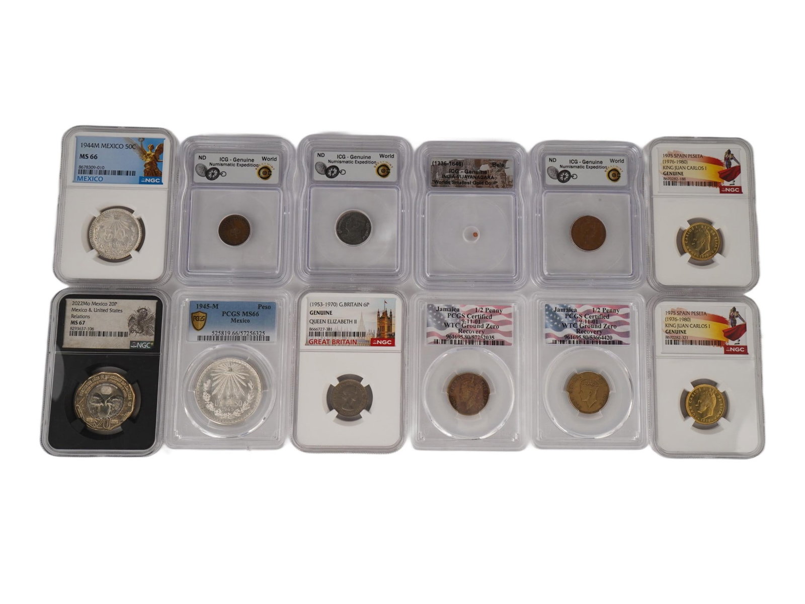 COLLECTION OF INTERNATIONAL COINS GRADED BY NGC PCGS (1 of 7)