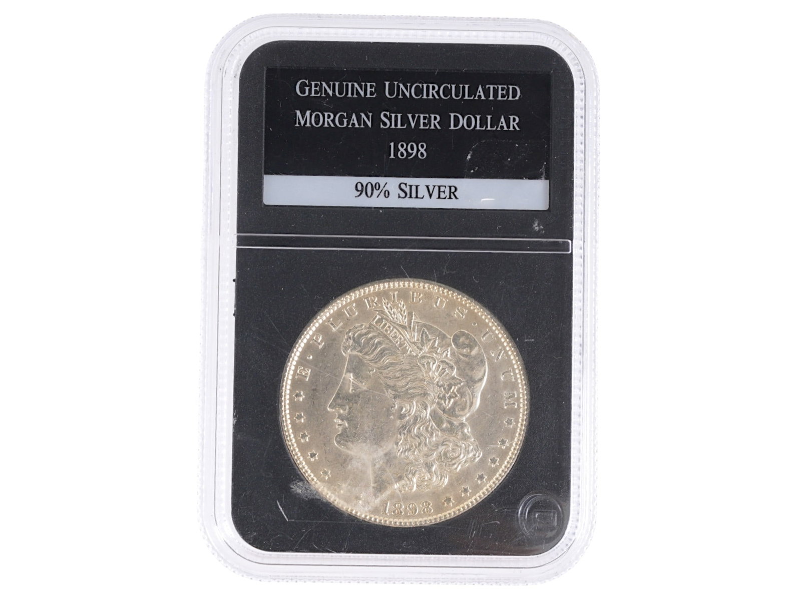 ANTIQUE GRADED AMERICAN MORGAN SILVER DOLLAR COIN 1898 (1 of 2)