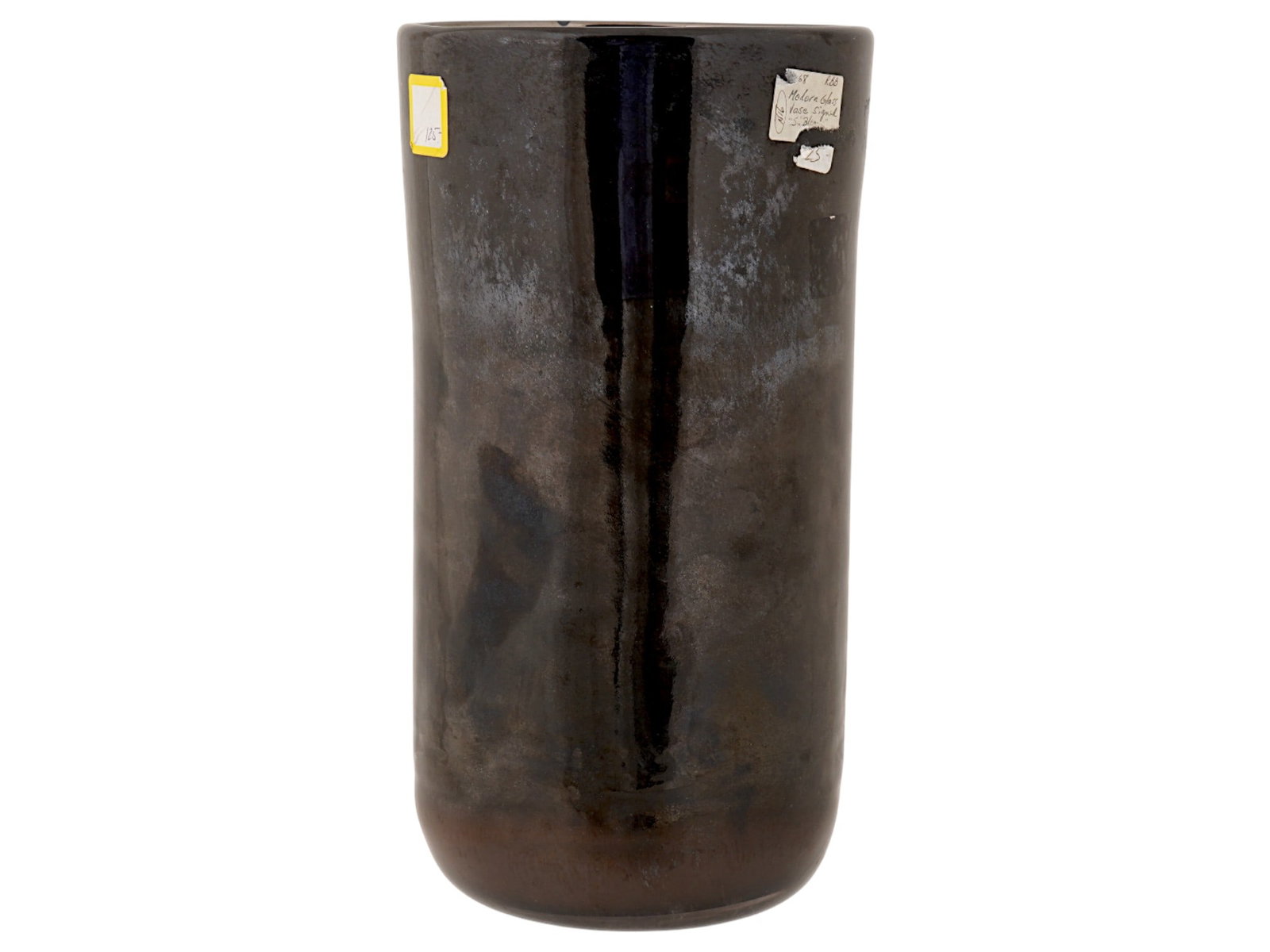 SIGNED BLOOM VINTAGE CYLINDRICAL GLASS VASE (1 of 8)