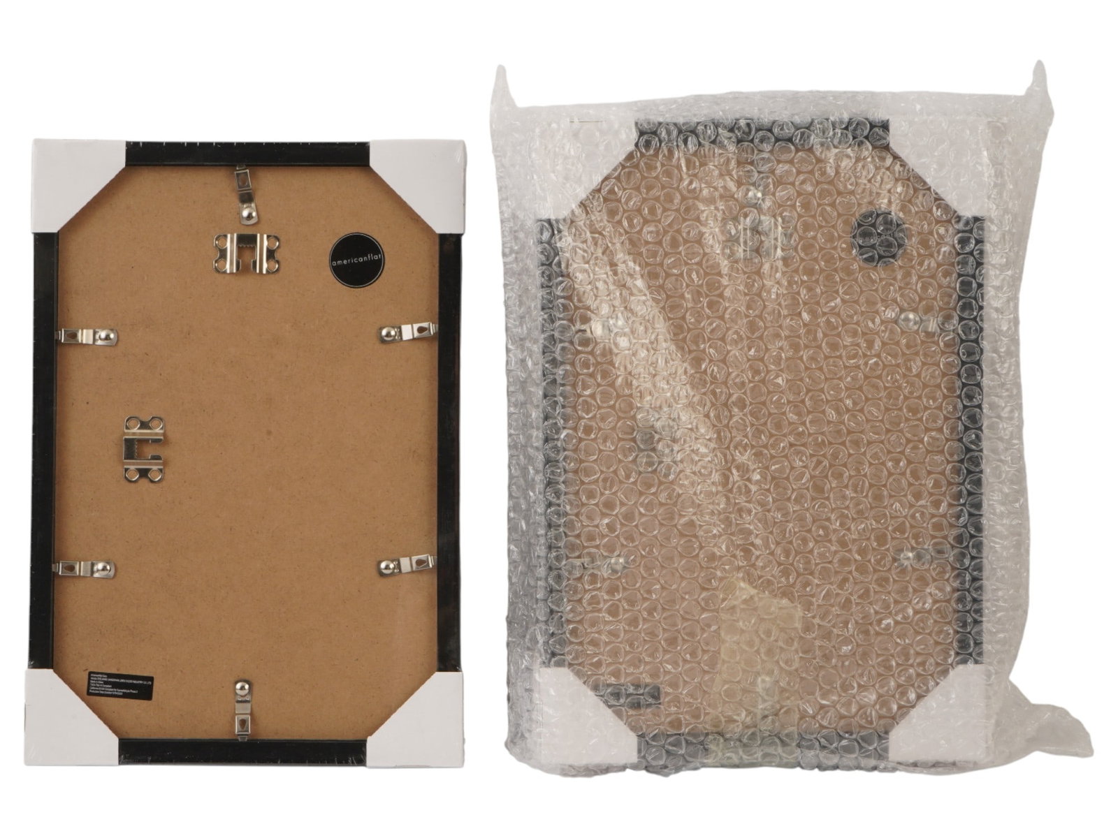 FOUR AMERICANFLAT BLACK PICTURE FRAMES WITH PLEXIGLASS - 3