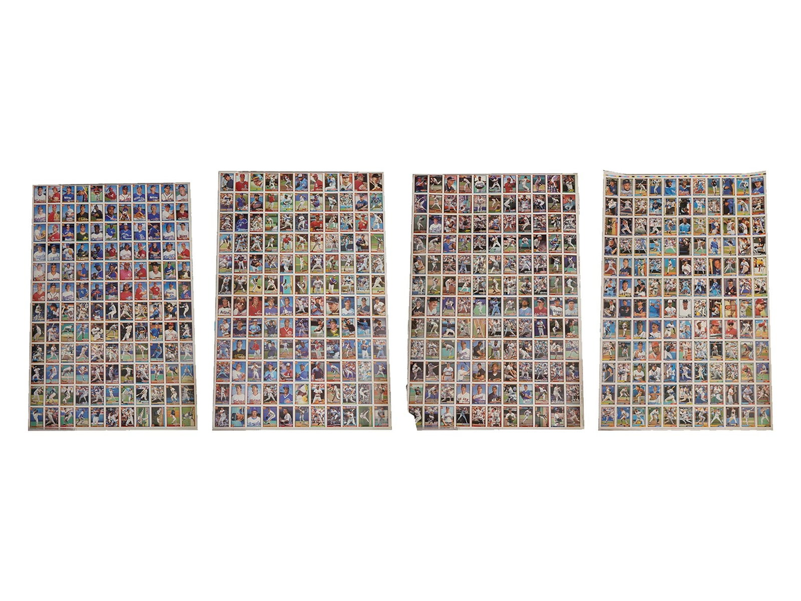 VINTAGE UNCUT SHEETS OF BASEBALL MICRO CARDS BY TOPPS (1 of 18)