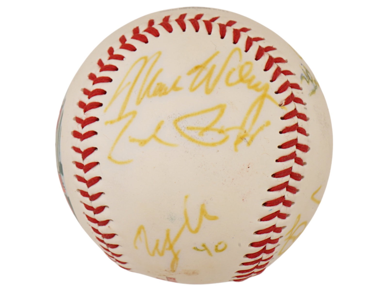 BALTIMORE ORIOLES PARTIAL TEAM SIGNED BALL - 4