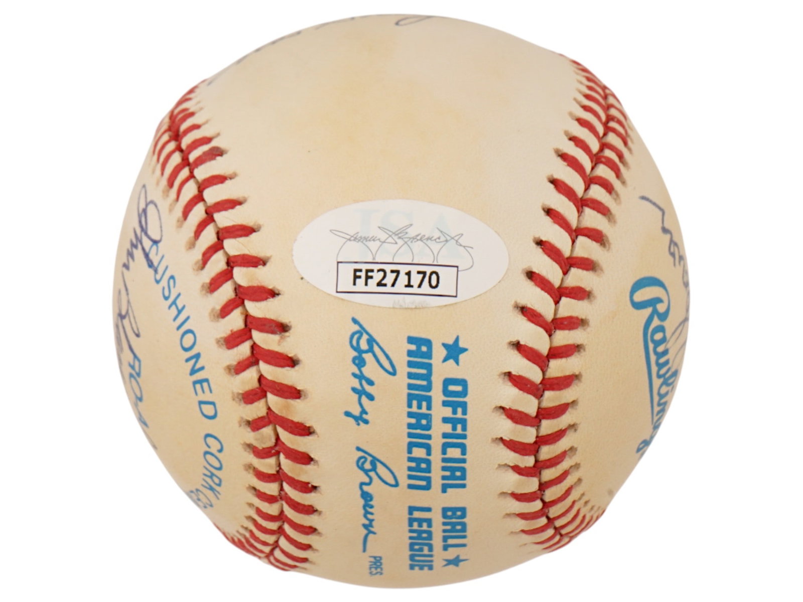 MULTI AUTOGRAPHED BASEBALL YANKEE LEGENDS JSA - 5