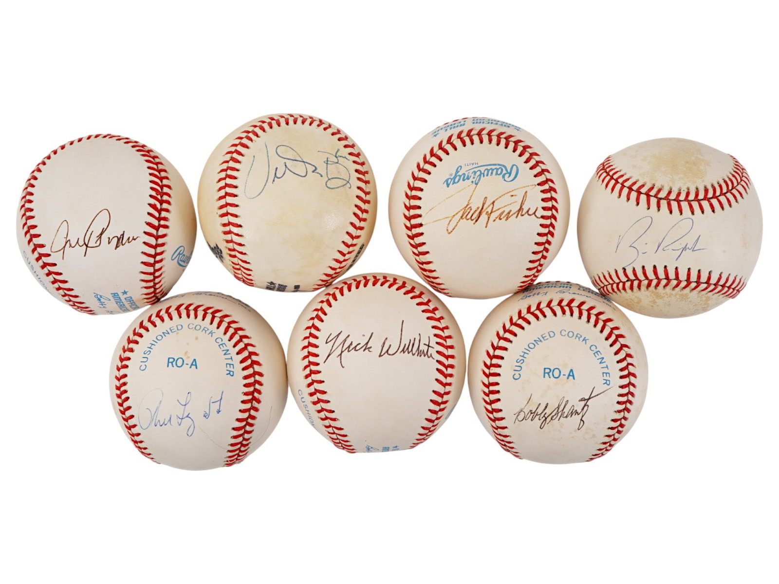 LOT OF 7 AUTOGRAPHED BASEBALLS (1 of 2)