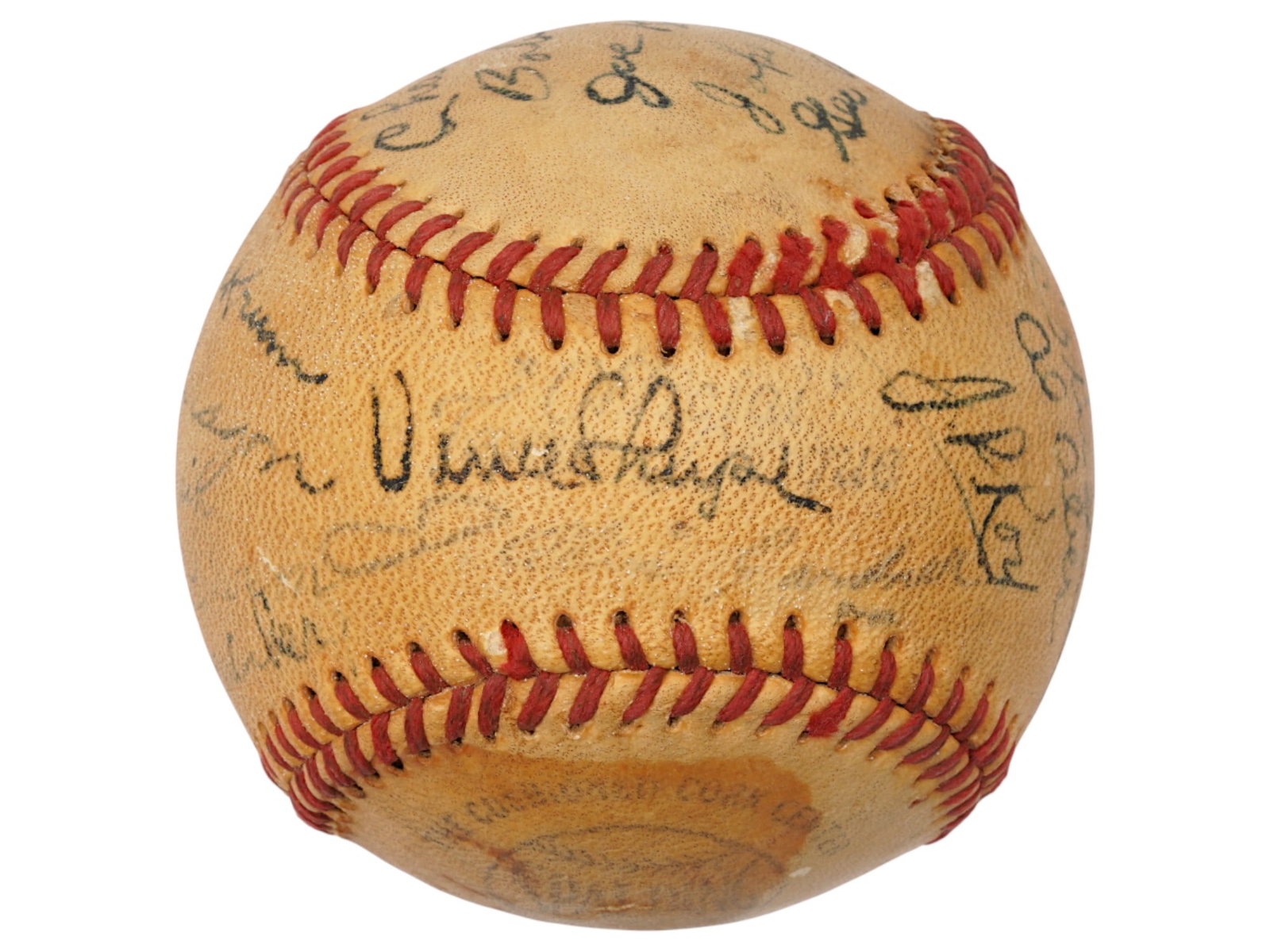 1950 OKLAHOMA CITY INDIANS AUTOGRAPHED BASEBALL (1 of 5)