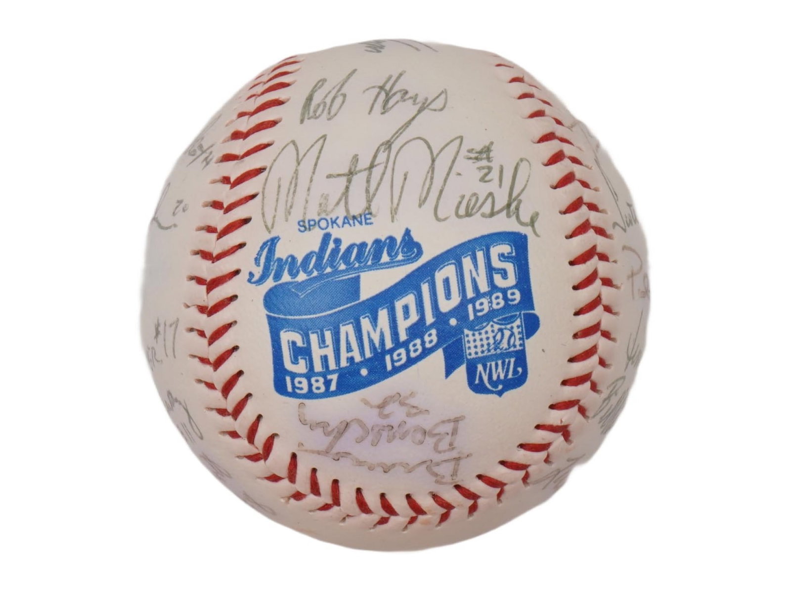 SPOKANE INDIANS BASEBALL NLC 1987 1989 AUTOGRAPHED (1 of 6)