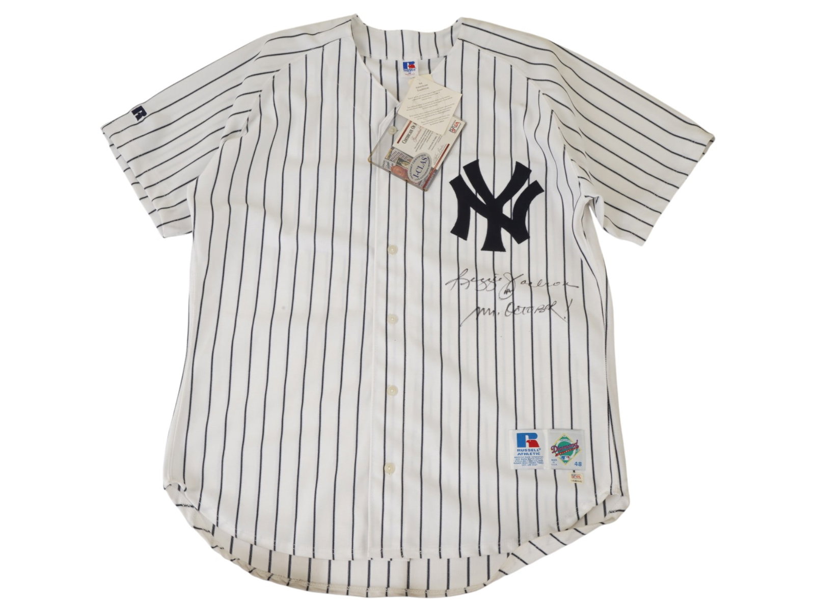 REGGIE JACKSON SIGNED MR OCTOBER JERSEY PSA (1 of 6)