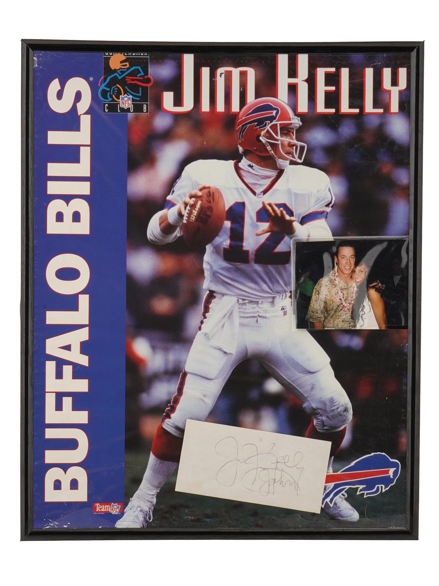 1992 JIM KELLY BUFFALO BILLS NFL POSTER WITH AUTOGRAPH (1 of 4)
