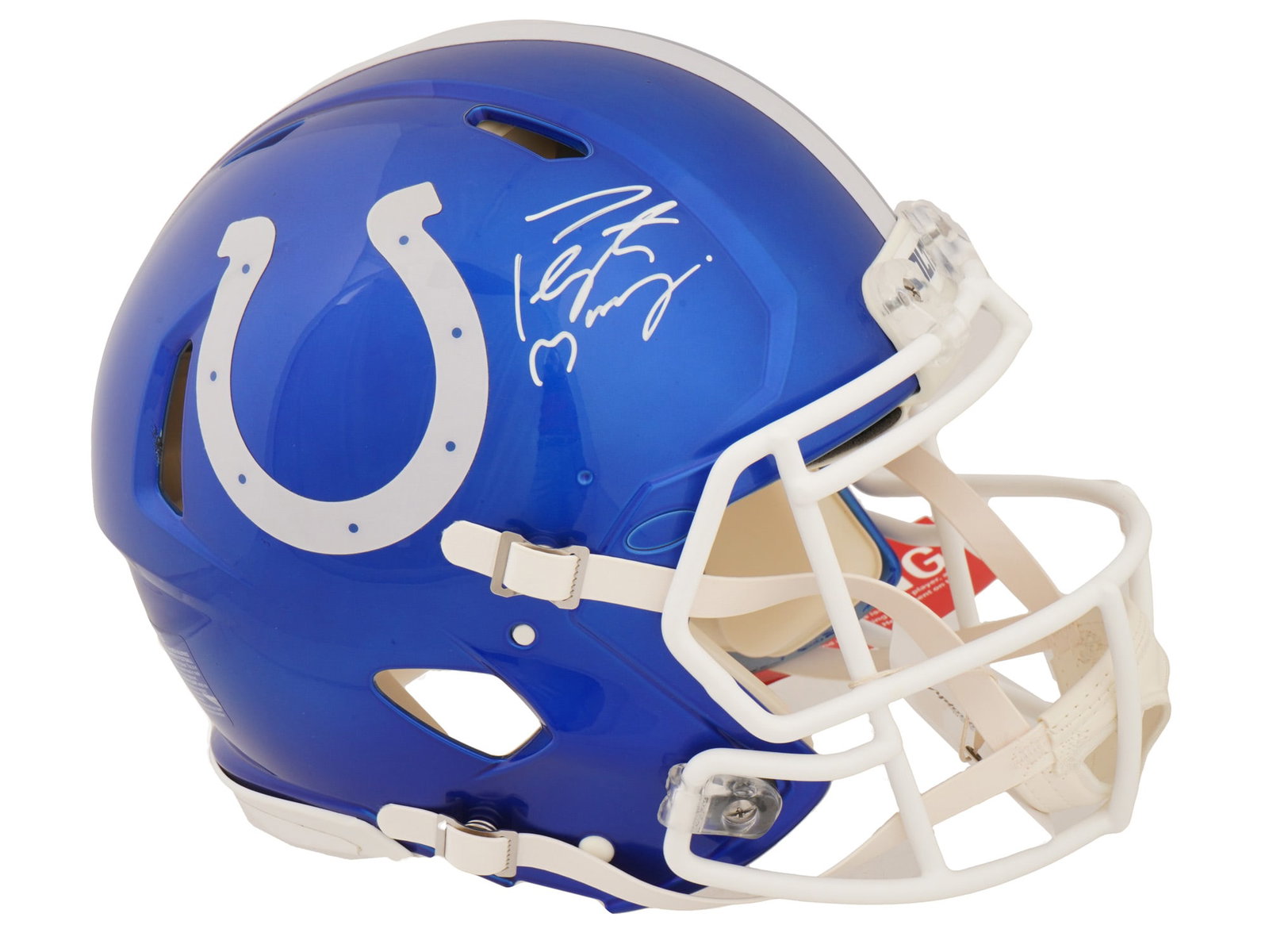 PEYTON MANNING SIGNED COLTS BLUE SHELL SPEED HELMET (1 of 11)