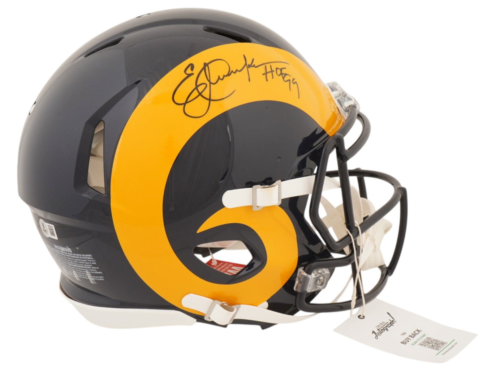 ERIC DICKERSON SIGNED RAMS HELMET "HOF 99" (1 of 9)