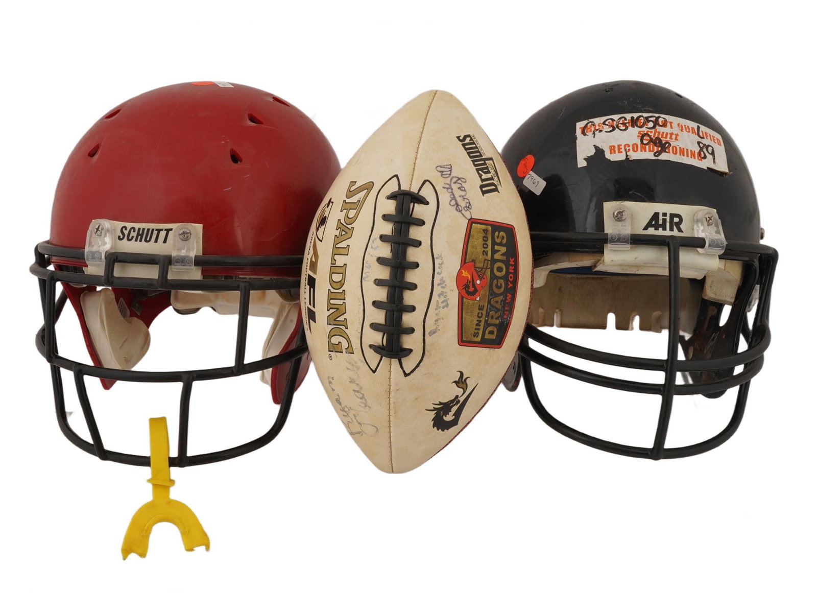 AMERICAN FOOTBALL HELMETS AND AUTOGRAPHED FOOTBALL (1 of 11)