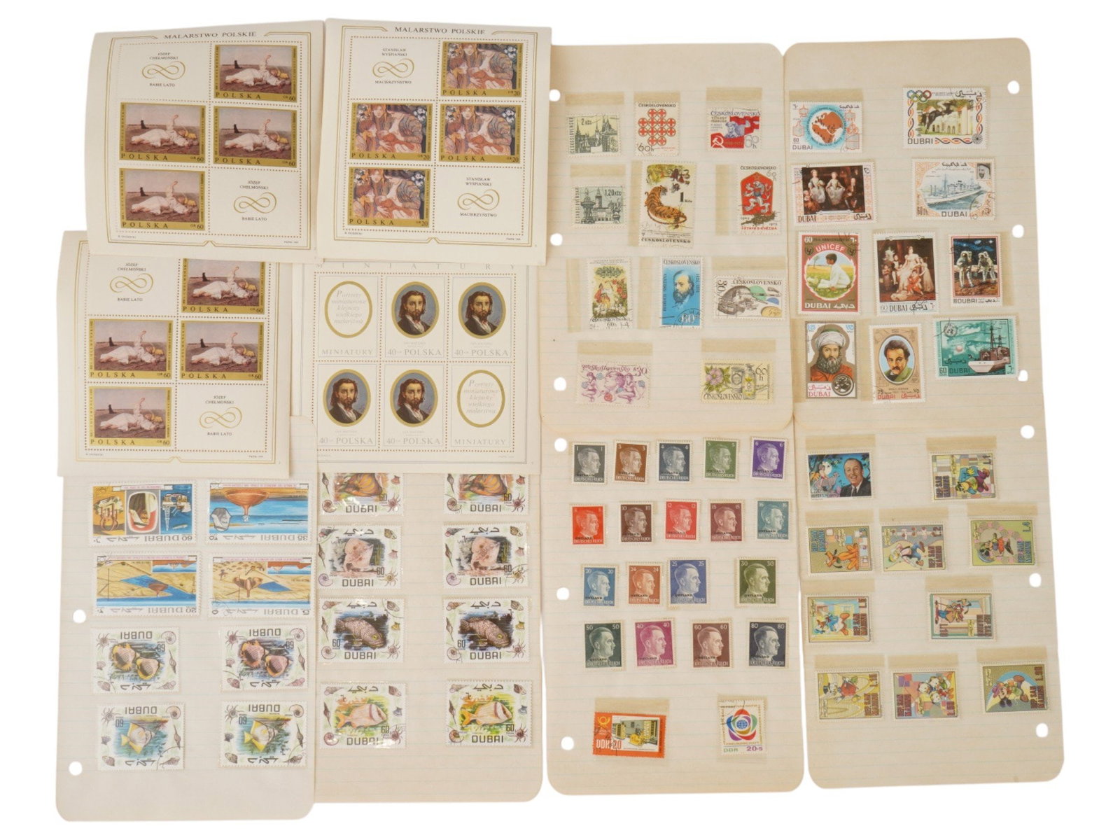 MID CENT POLISH AND INTERNATIONAL STAMP SHEETS (1 of 6)