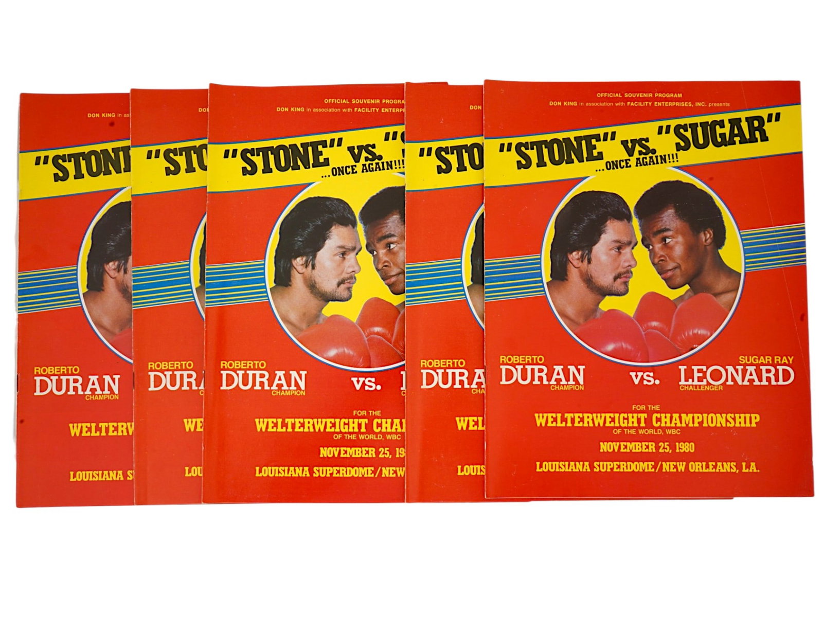 VINTAGE PROGRAMS FIGHT ROBERTO DURAN SUGAR RAY LEONARD (1 of 8)