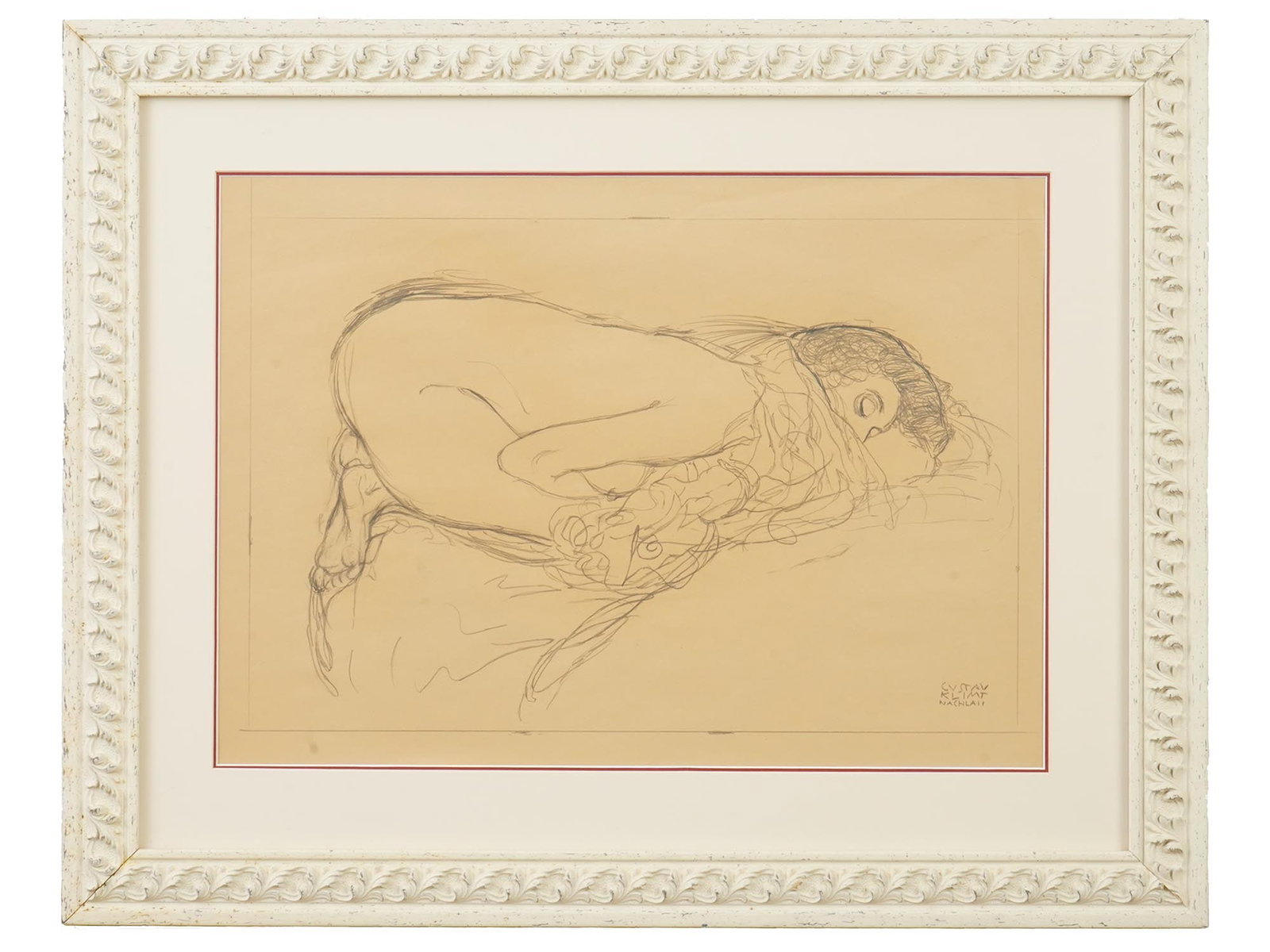 PENCIL PAINTING WOMAN PORTRAIT AFTER GUSTAV KLIMT (1 of 5)