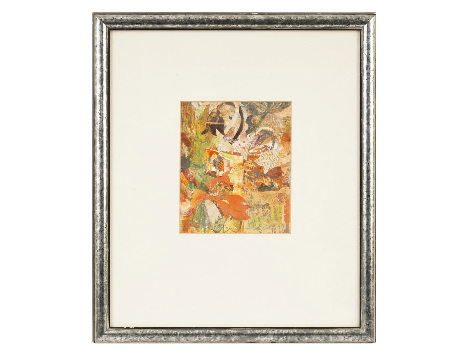 ABSTRACT MIXED MEDIA COMPOSITION SIGNED (1 of 4)