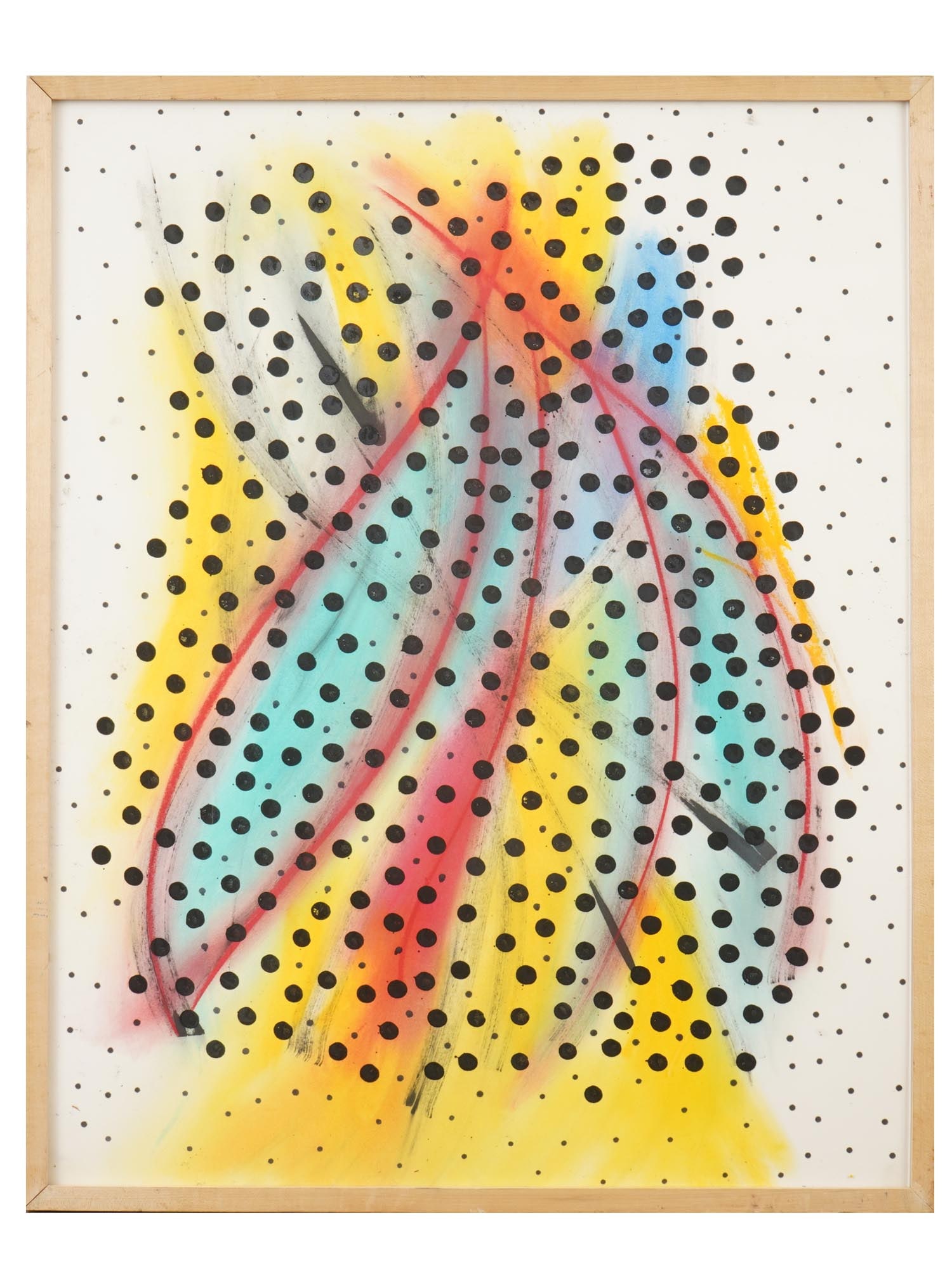 ABSTRACT MIXED MEDIA PAINTING IN YAYOI KUSAMA MANNER (1 of 4)
