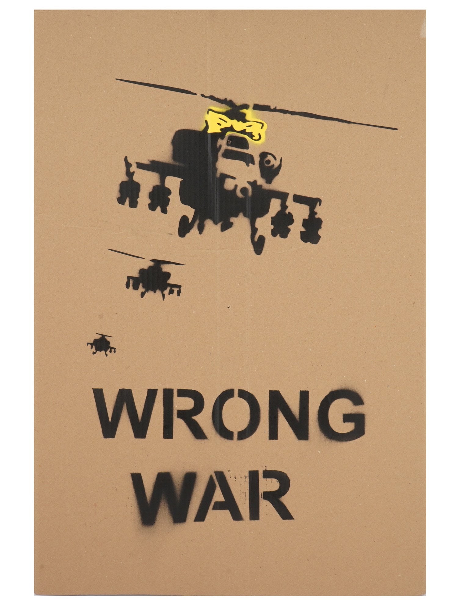 STREET PAINTING AFTER BANKSY HAPPY CHOPPERS WRONG WAR (1 of 3)