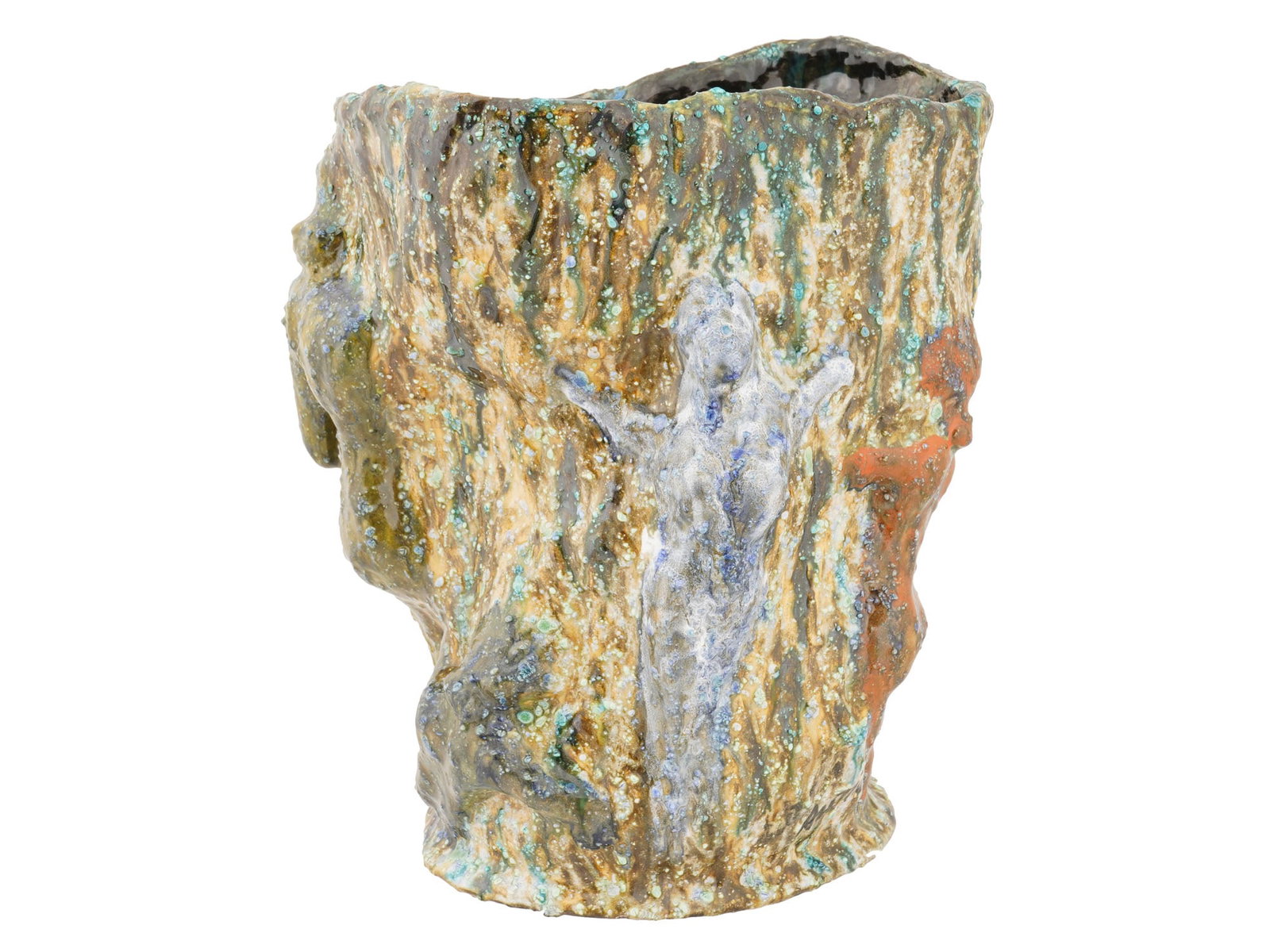 ATTR TO RUDY AUTIO VINTAGE AMERICAN STUDIO CERAMIC VASE (1 of 7)