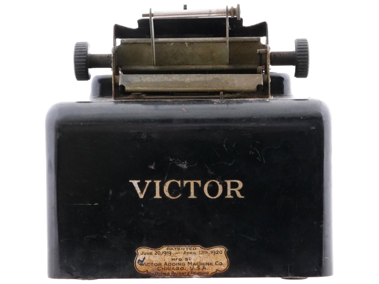 ANTIQUE AMERICAN VICTOR BURROUGHS ADDING MACHINE - 5