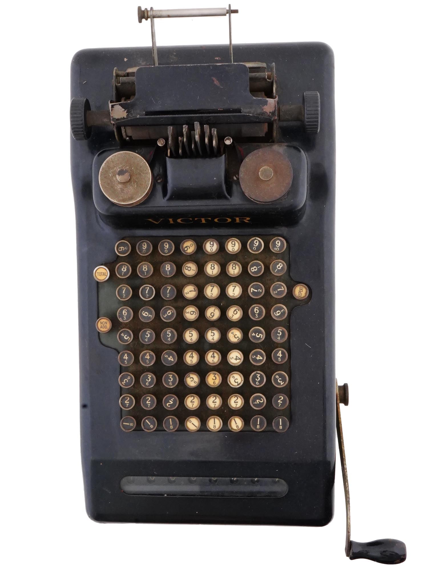 ANTIQUE AMERICAN VICTOR BURROUGHS ADDING MACHINE - 6