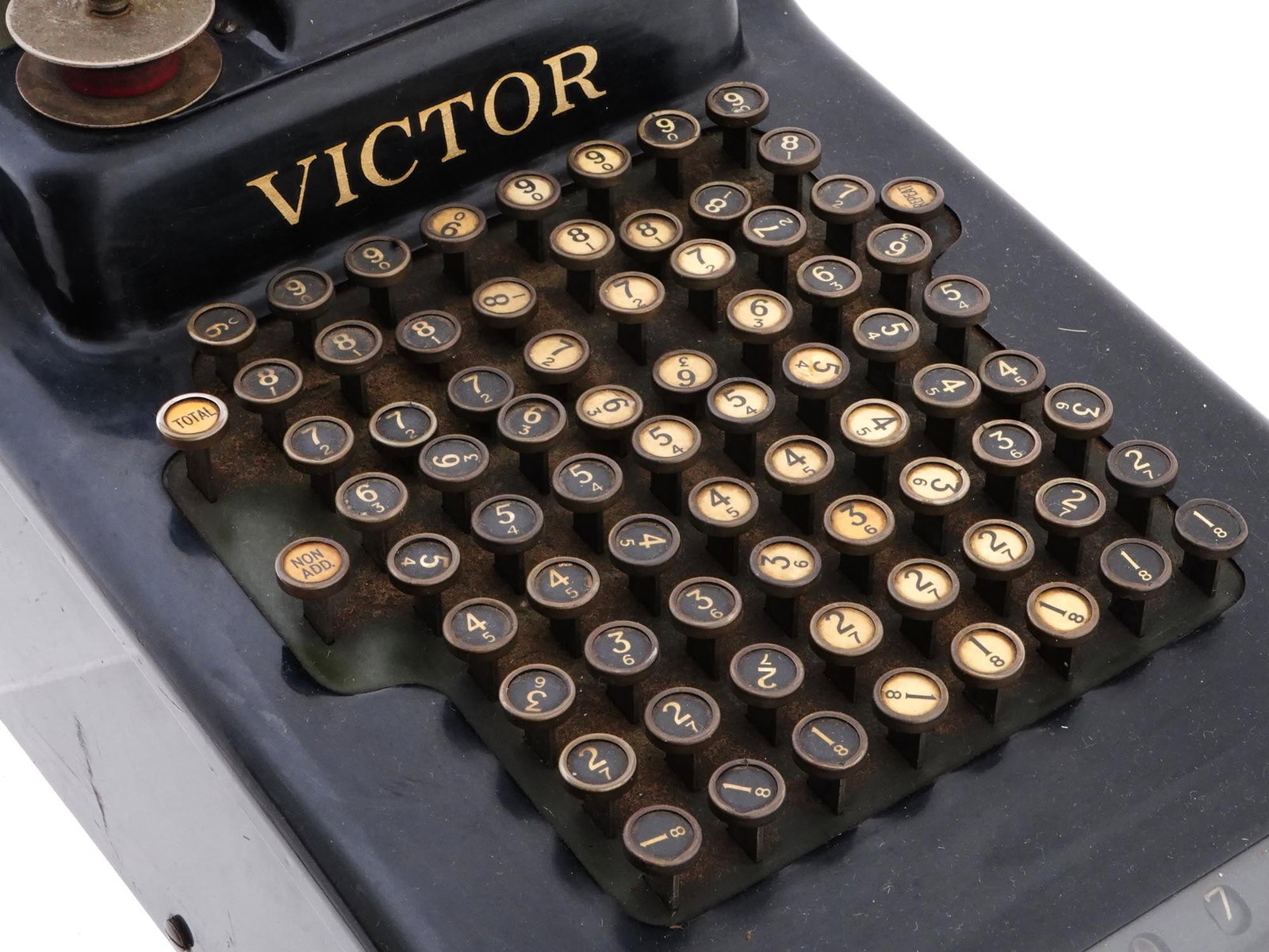 ANTIQUE AMERICAN VICTOR BURROUGHS ADDING MACHINE - 9