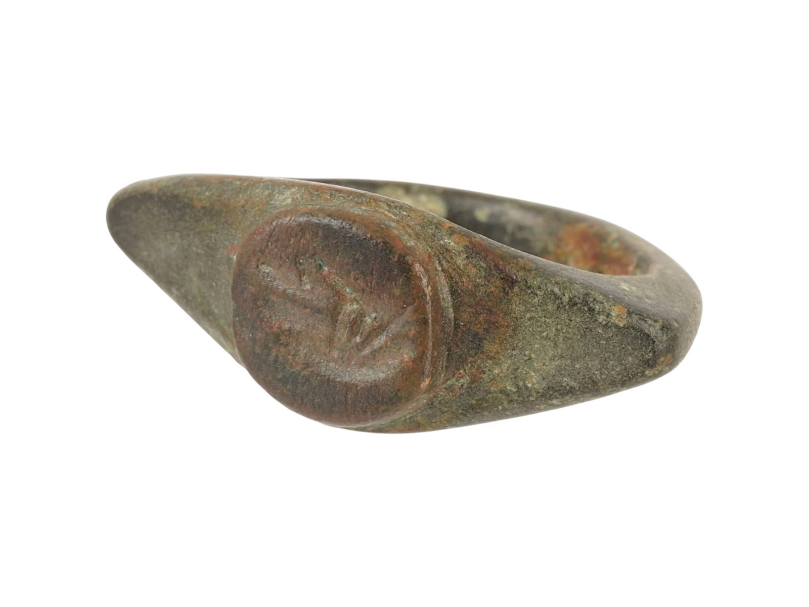 ANCIENT ROMAN BRONZE SIGNET RING 100 TO 300 AD (1 of 7)