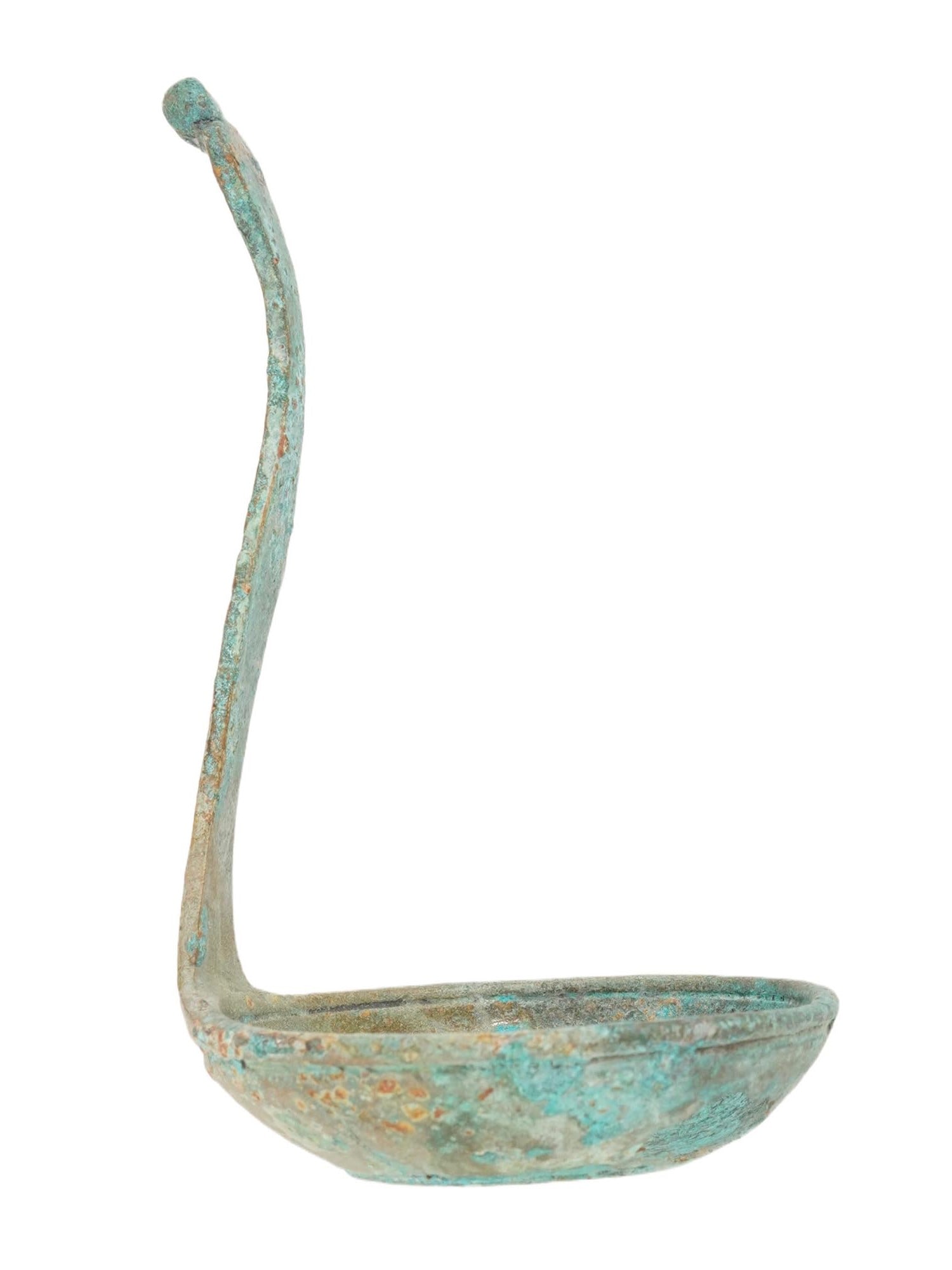 ANCIENT ROMAN BRONZE LADDLE W HANDLE 100 TO 300 AD (1 of 5)