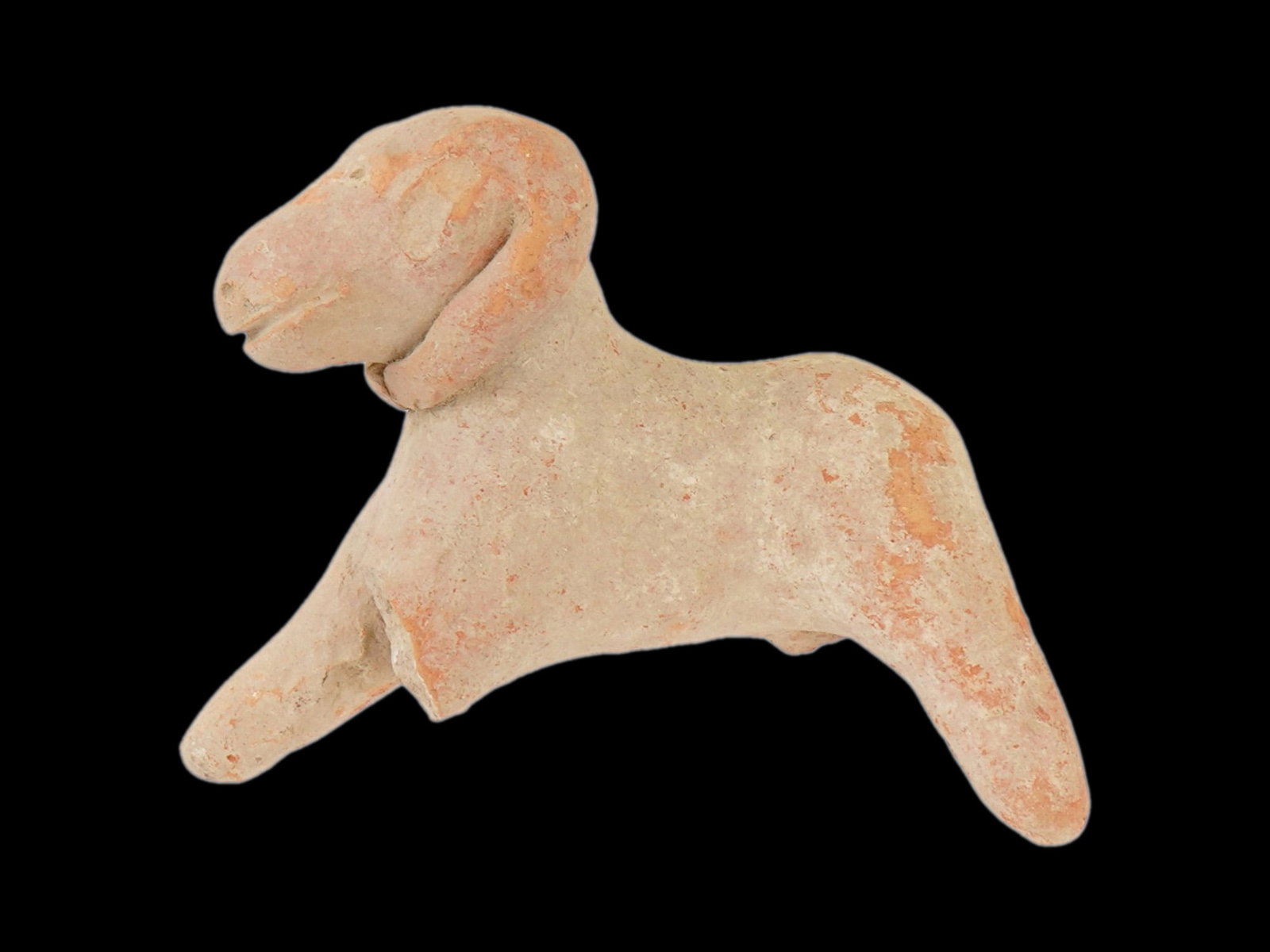 ANCIENT GREEK TERRACOTTA FIGURINE OF RAM 500 TO 200 BC (1 of 7)