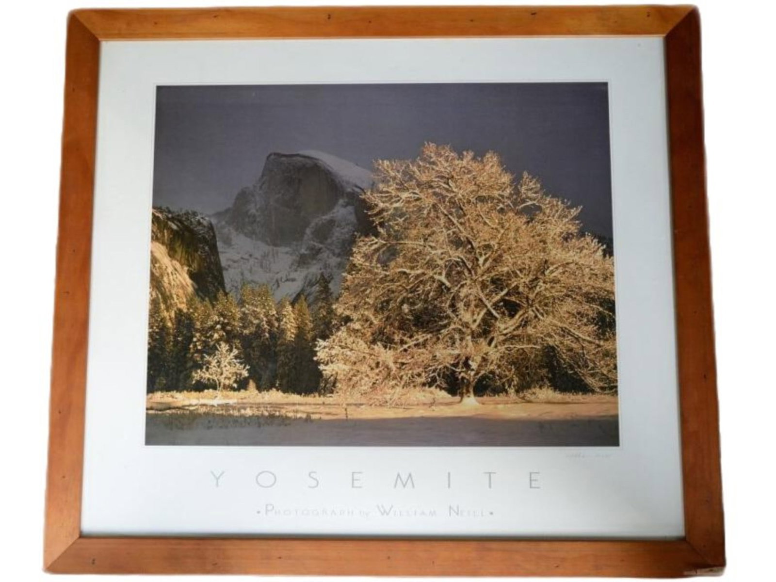 SIGNED LTD EDITION MATTED PHOTOGRAPH POSTER WILLIAM NEILL: From “winter in Yosemite” series. Vintage 1993 printed by Sadhana Press, CA, USA. Limited edition, signed by William Neill. William Neill (American, b. 1955)