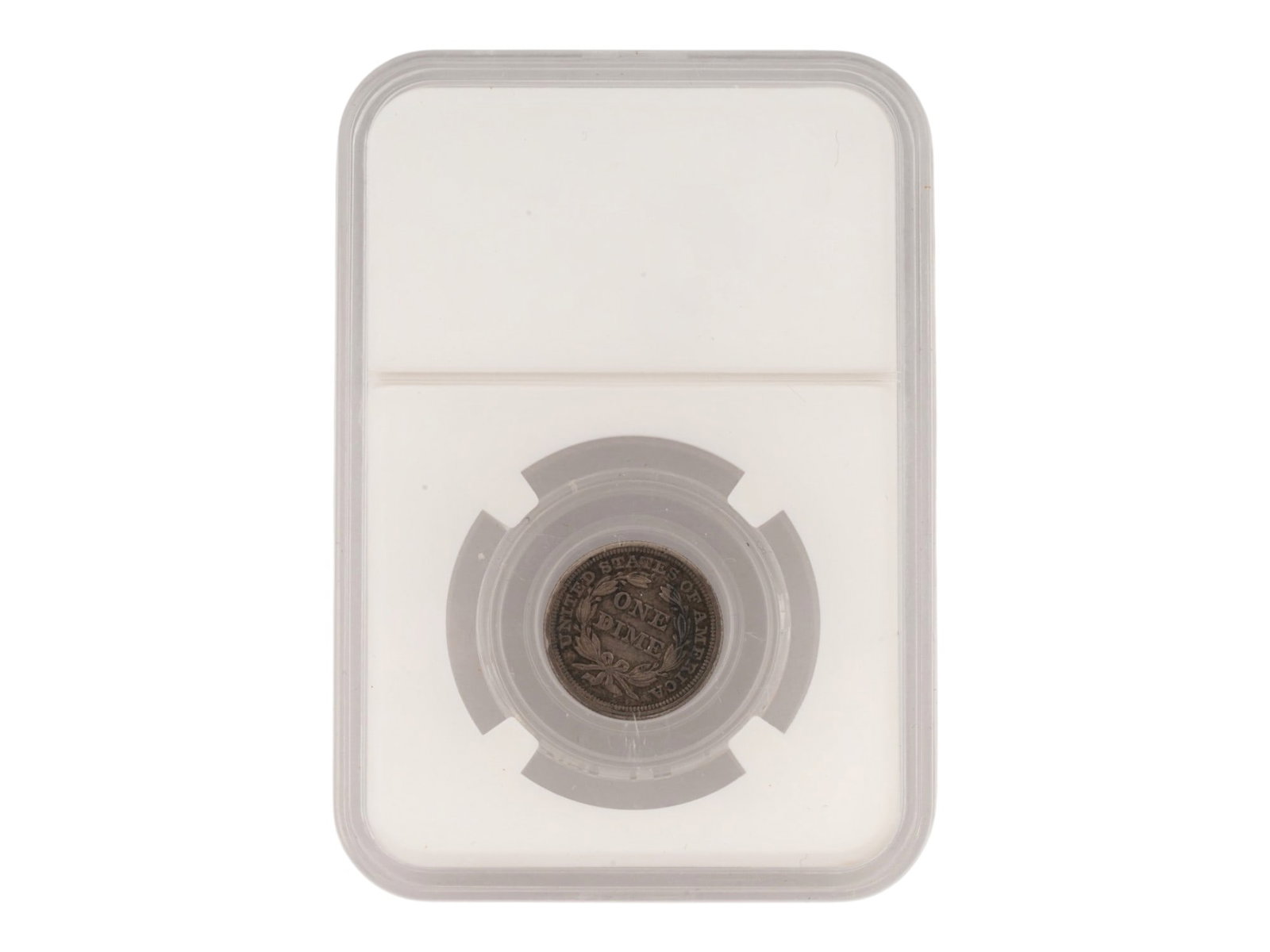 ANTIQUE 1857 US SEATED LIBERTY DIME COIN (1 of 4)