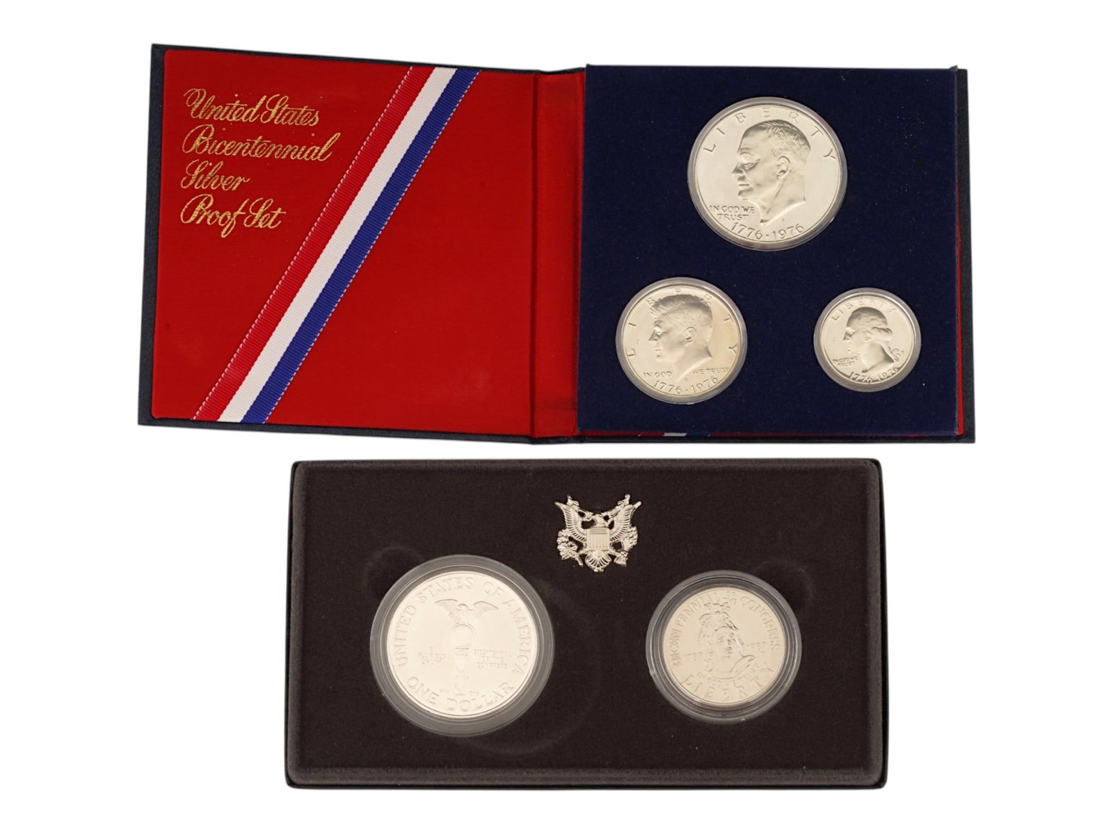 TWO VINTAGE UNITED STATES MINT COMMEMORATIVE COIN SETS (1 of 7)