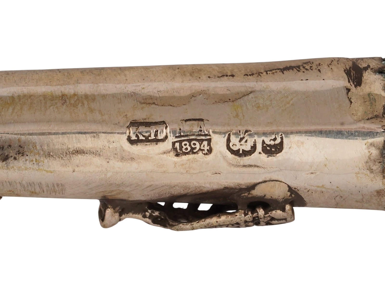 RUSSIAN 84 SILVER TORAH POINTER WITH MENORAH - 5