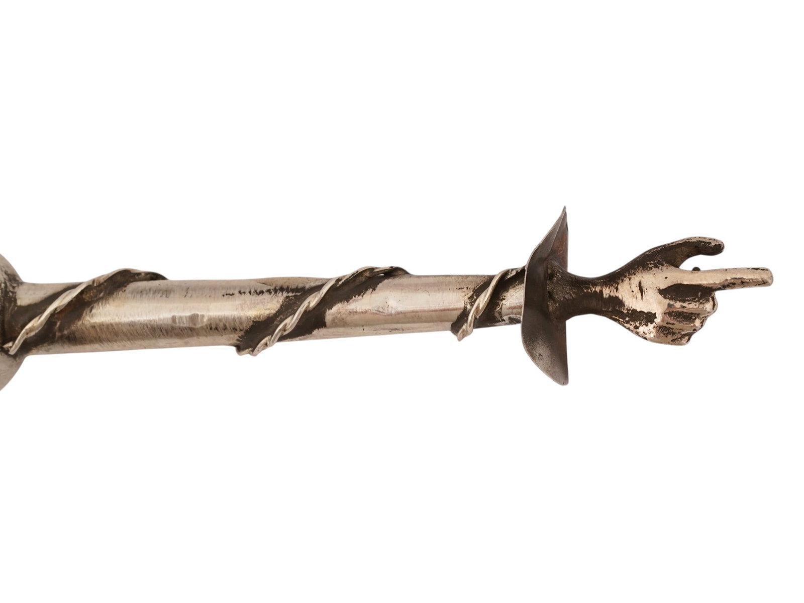 RUSSIAN 84 SILVER TORAH POINTER WITH MENORAH - 7