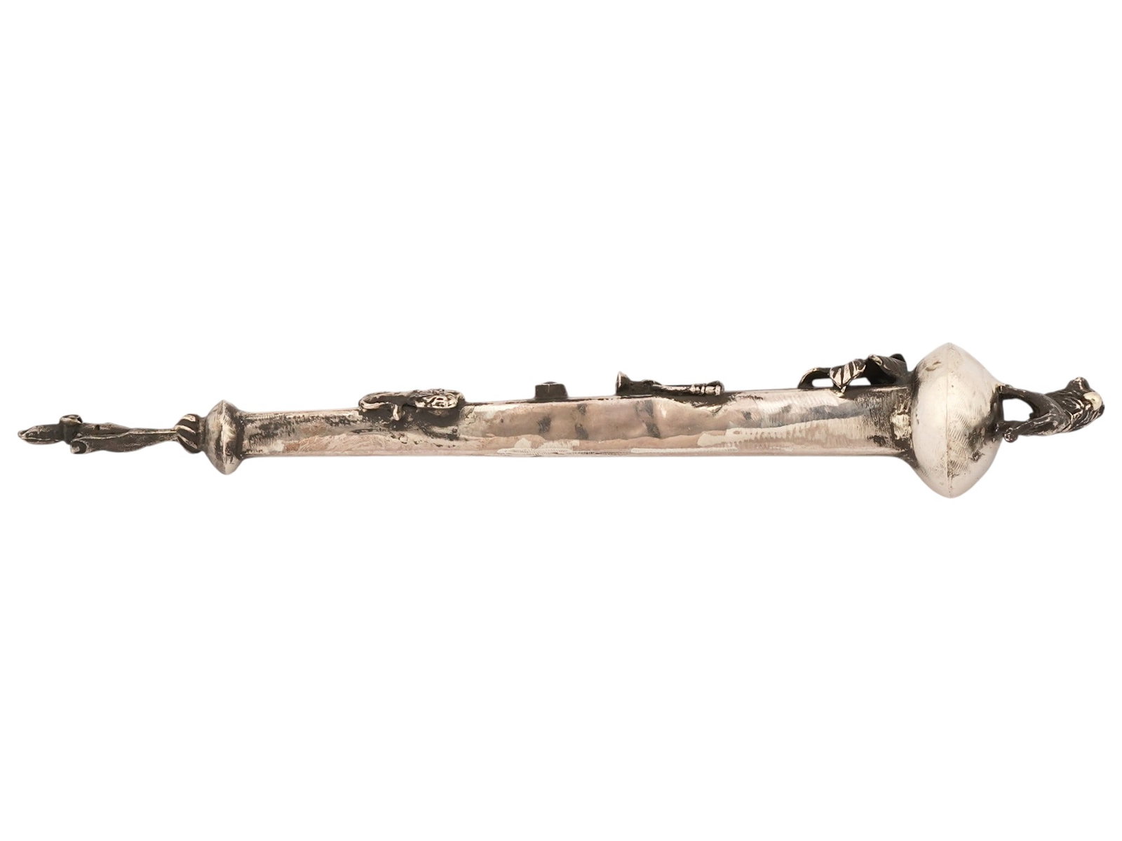 RUSSIAN 84 SILVER TORAH POINTER WITH LION - 3