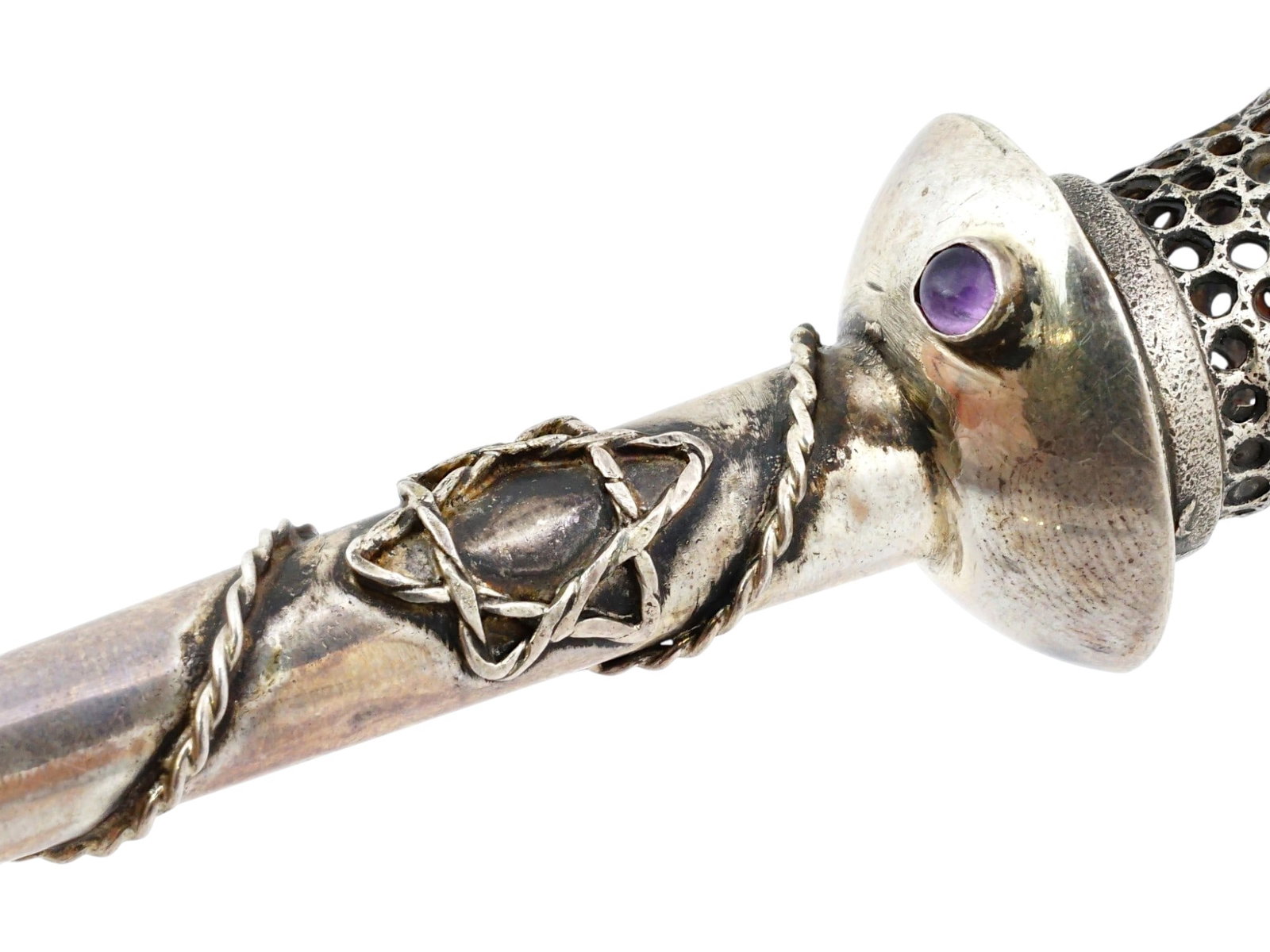 RUSSIAN JUDAICA SILVER TORAH POINTER - 10