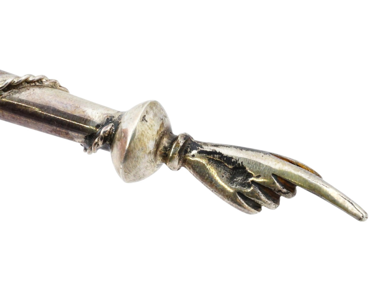 RUSSIAN JUDAICA SILVER TORAH POINTER - 5