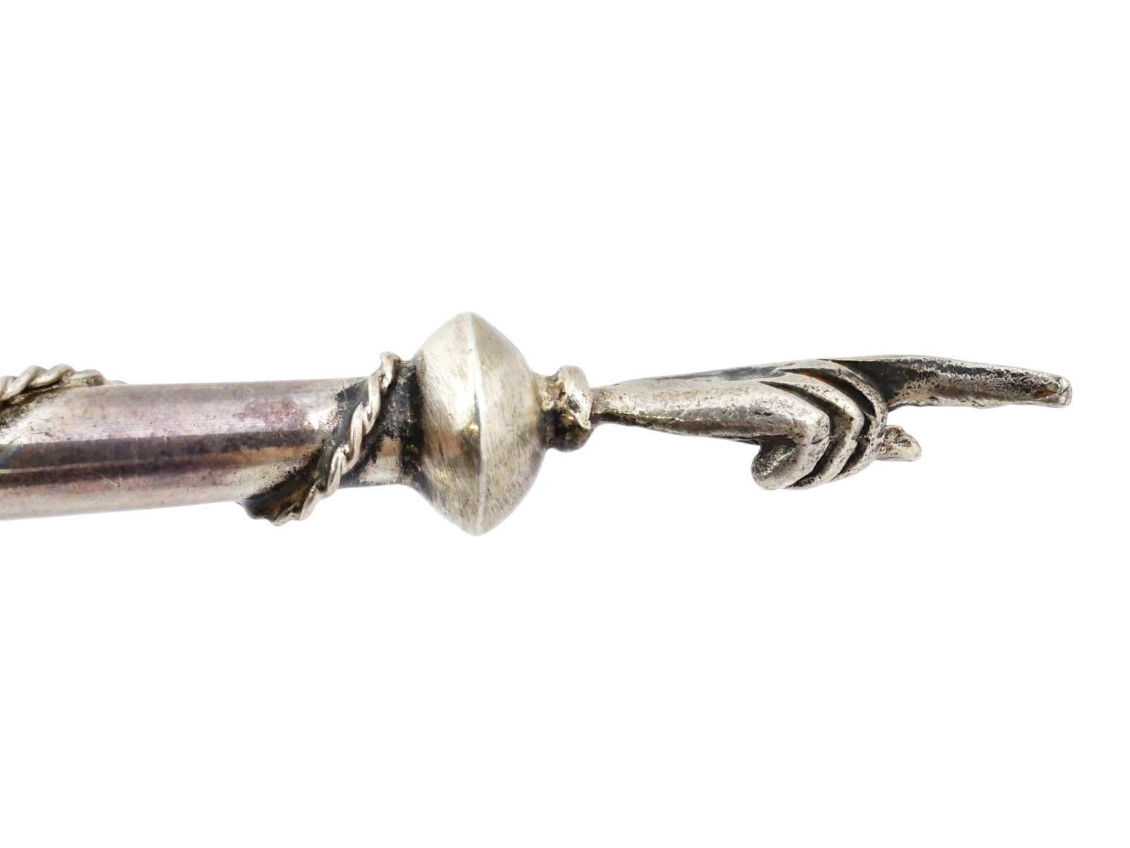 RUSSIAN JUDAICA SILVER TORAH POINTER - 6
