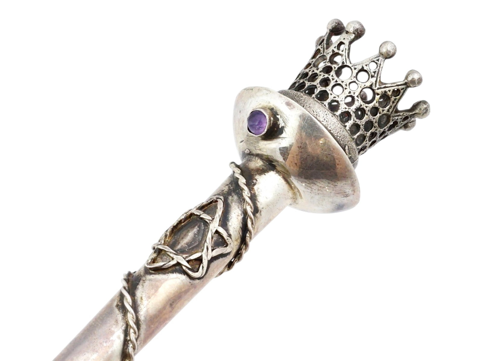 RUSSIAN JUDAICA SILVER TORAH POINTER - 7