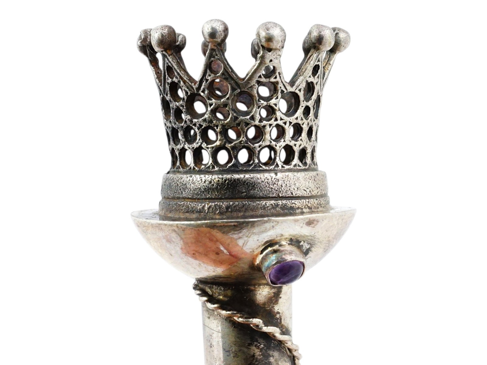 RUSSIAN JUDAICA SILVER TORAH POINTER - 8