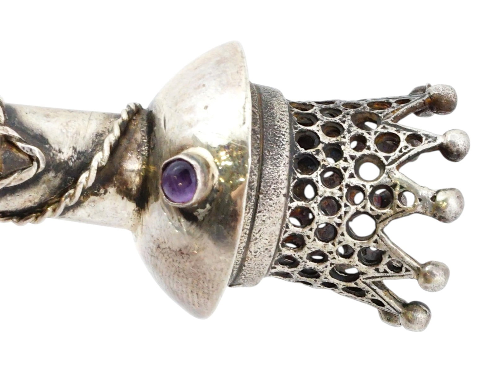 RUSSIAN JUDAICA SILVER TORAH POINTER - 9