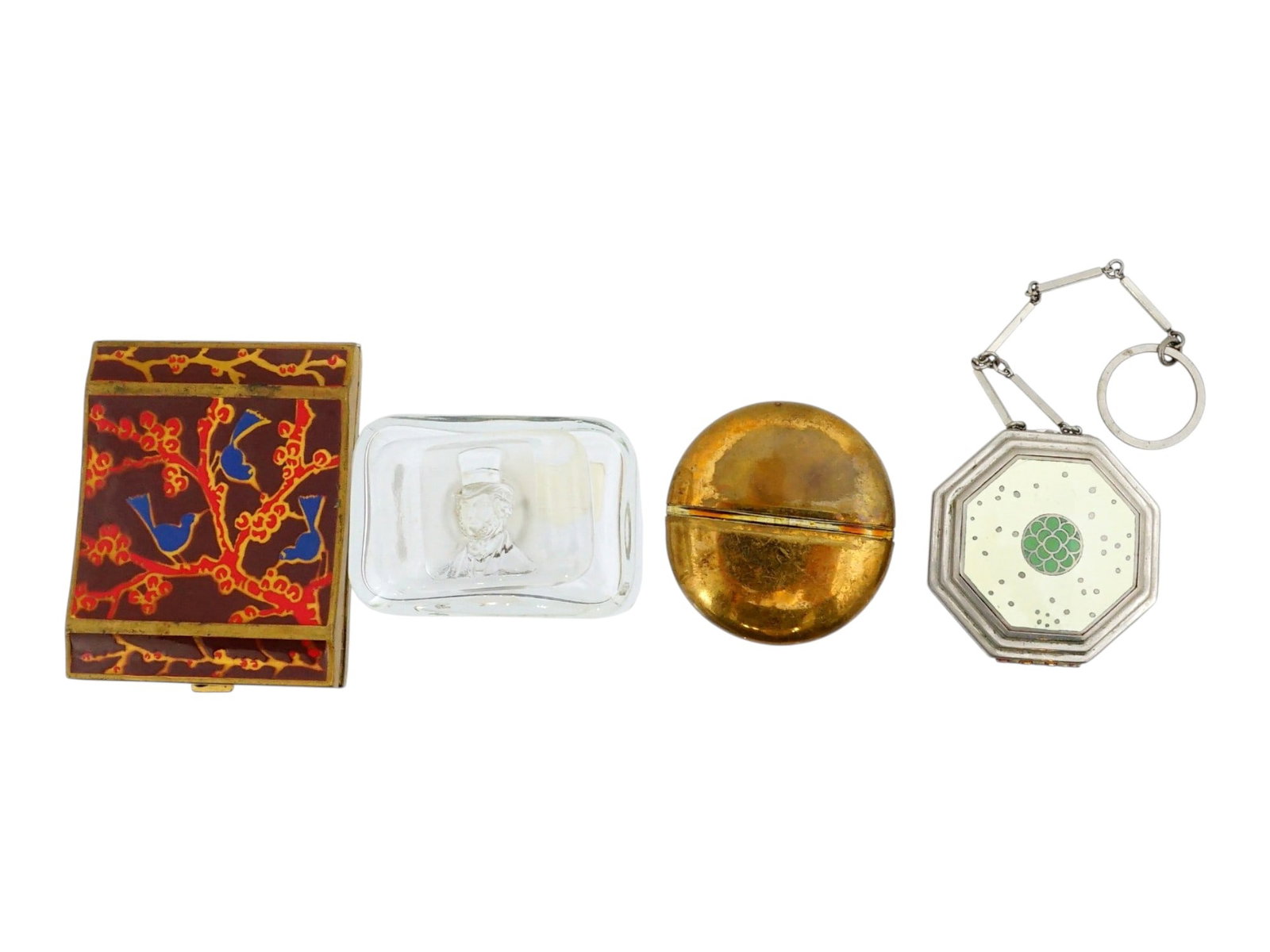 GROUP OF VINTAGE PERFUME BOTTLES AND ART DECO COMPACTS (1 of 19)