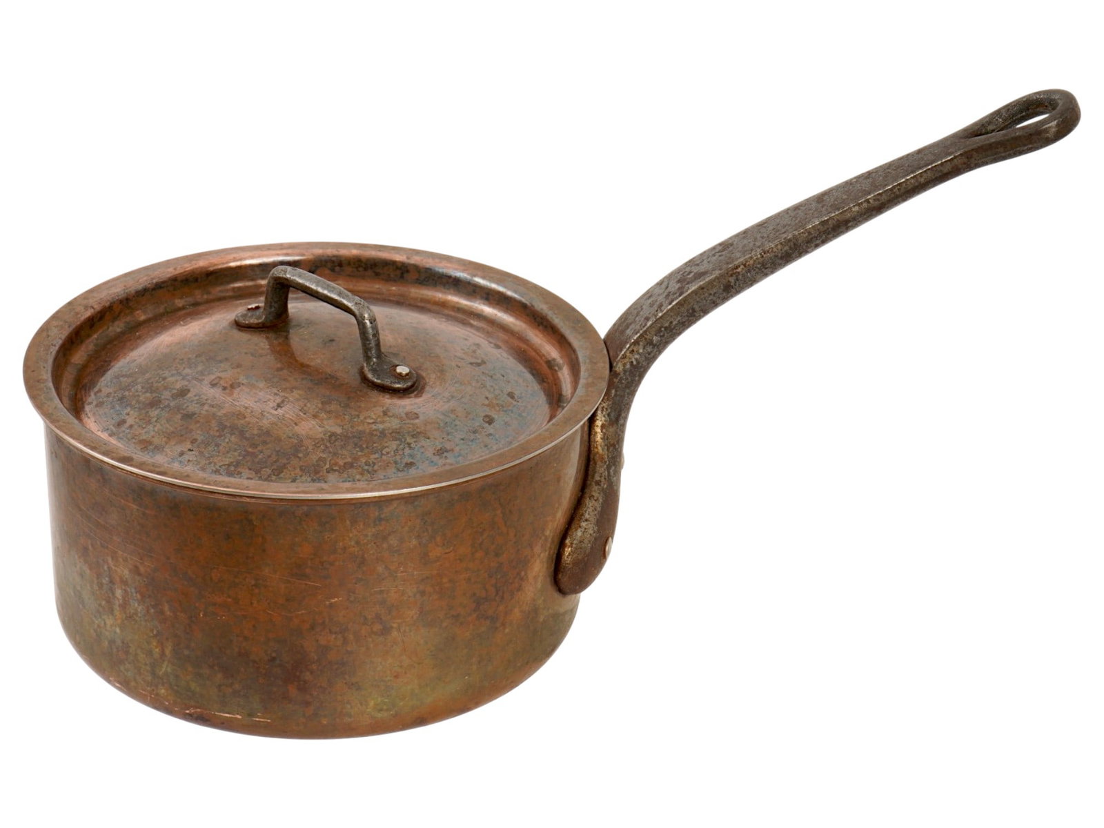 FRENCH COPPER PROFESSIONAL GRADE SAUTE PAN BY BOURGEAT: A professional grade saute pan. The ware is crafted by the renowned French manufacturer Bourgeat, featuring a heavy gauge copper body designed for precise temperature control. The vessel is finished w
