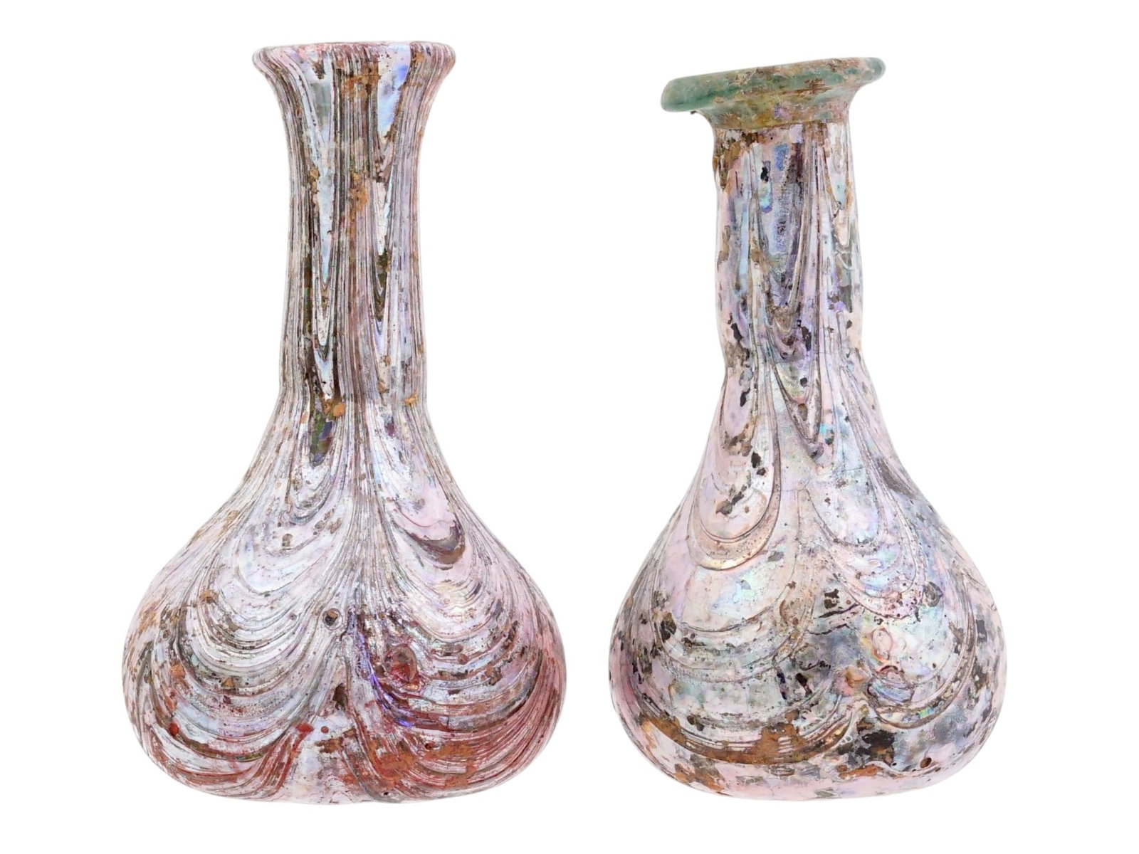 ANCIENT ROMAN EMPIRE IRIDESCENT GLASS PERFUME BOTTLES (1 of 12)
