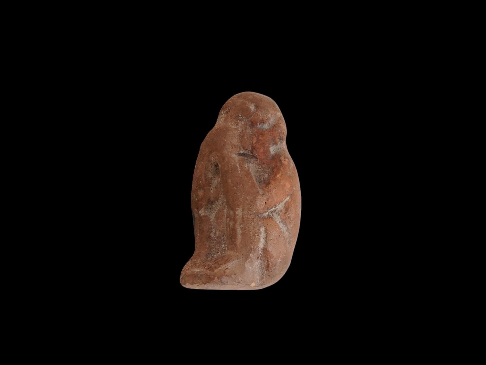 ANCIENT EGYPTIAN TERRACOTTA BABOON FIGURINE (1 of 4)