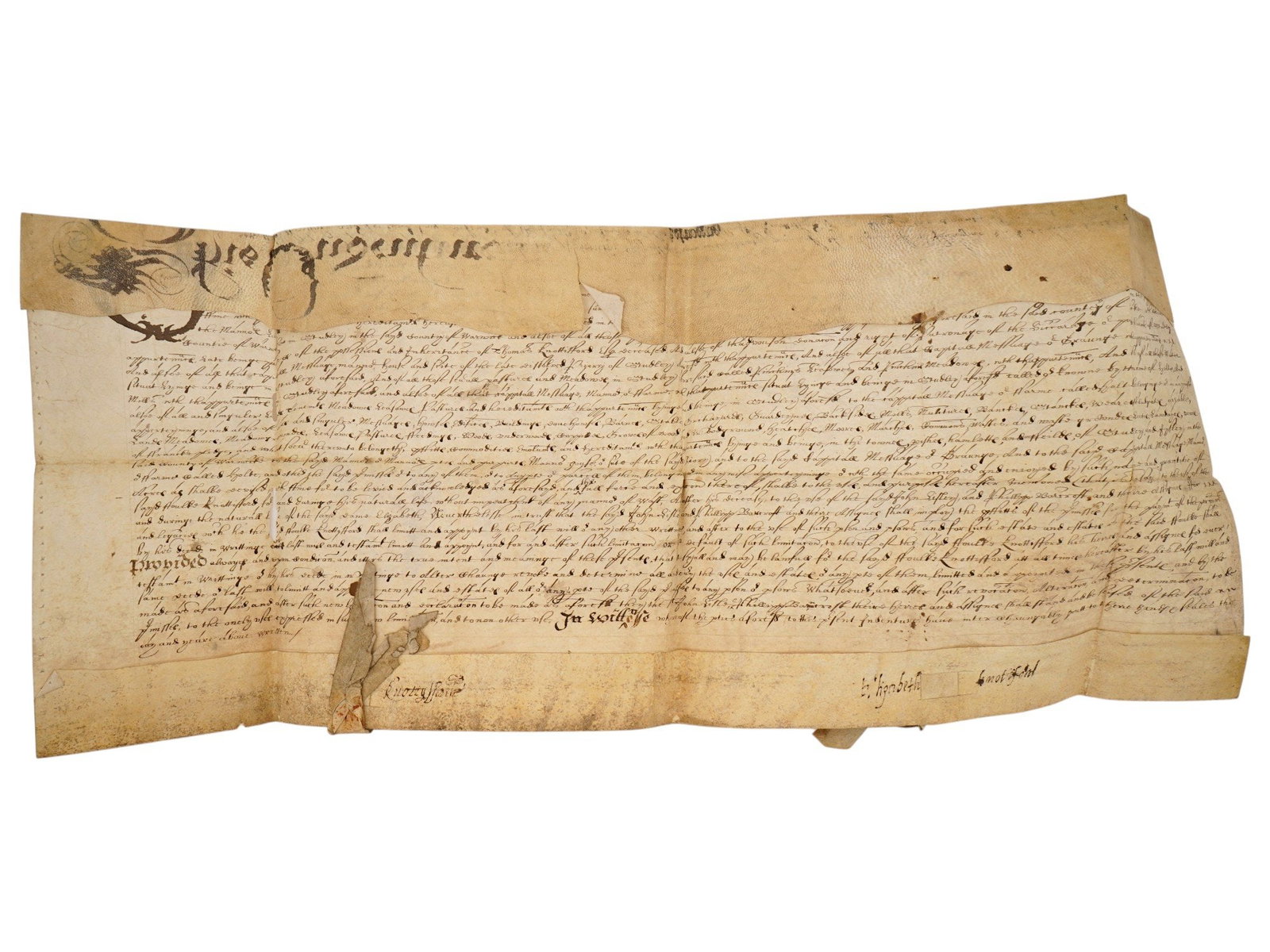 1634 LEGAL MANUSCRIPT ON PARCHMENT IN ENGLISH (1 of 6)
